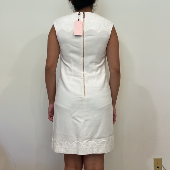 Ted Baker white dress with tweed detail - Picture 7 of 7